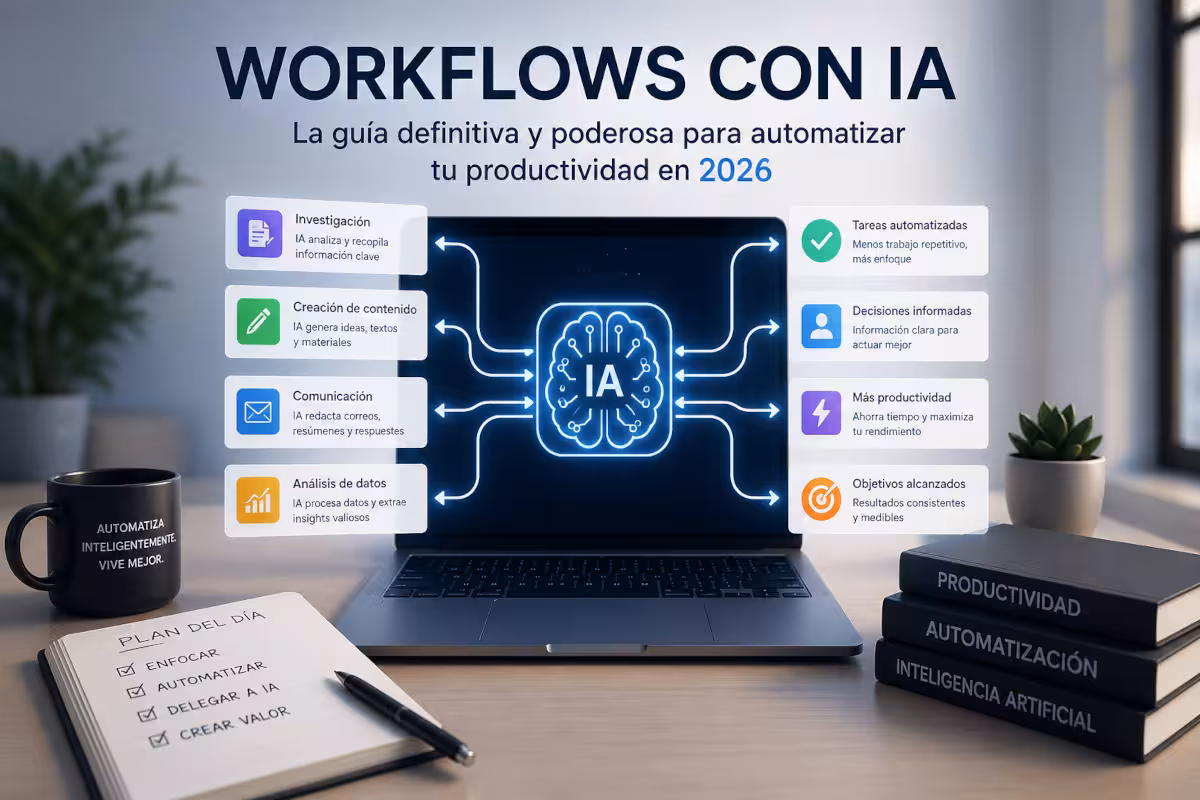Workflows con IA: Guía para automatizar la productividad en 2026