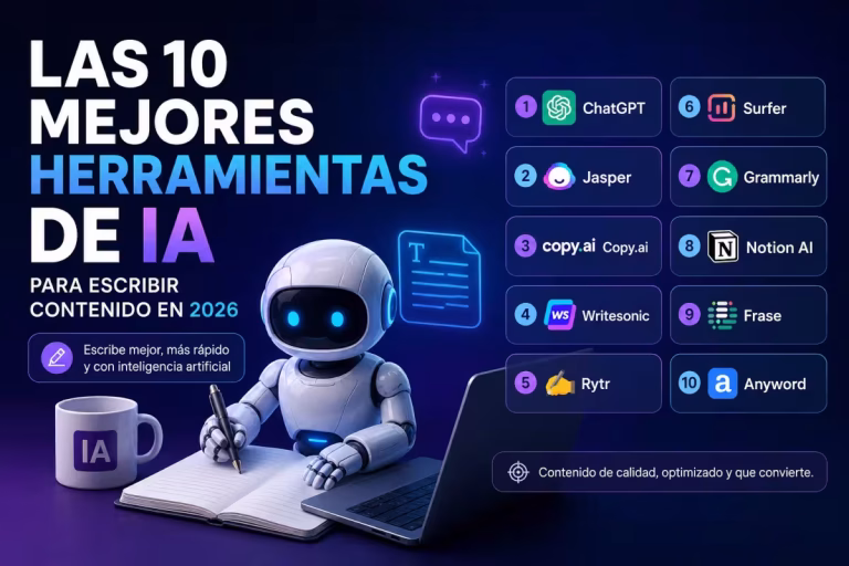 herramientas de IA para escribir contenido 2026