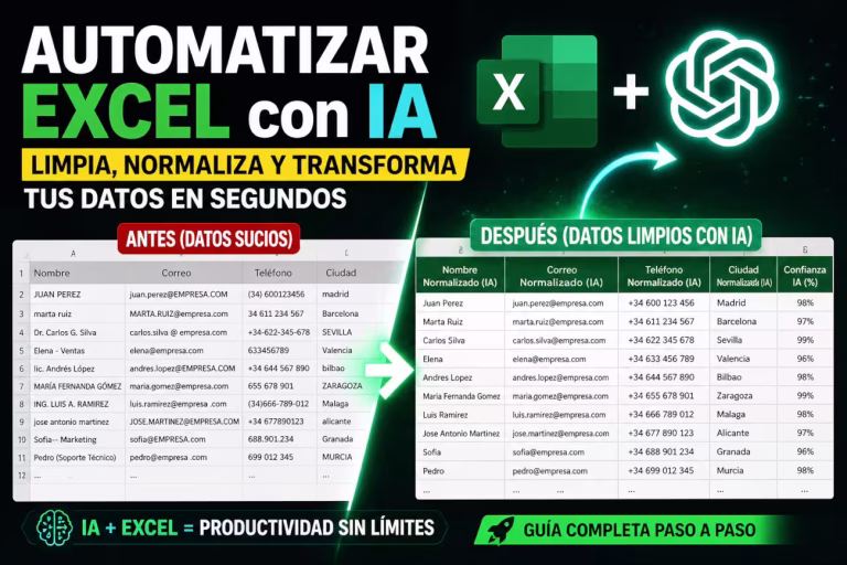 Uso de inteligencia artificial en Excel para normalizar bases de datos y mejorar la productividad