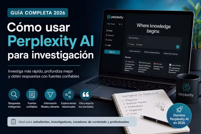 Cómo usar Perplexity AI para investigación y encontrar fuentes confiables paso a paso en 2026.
